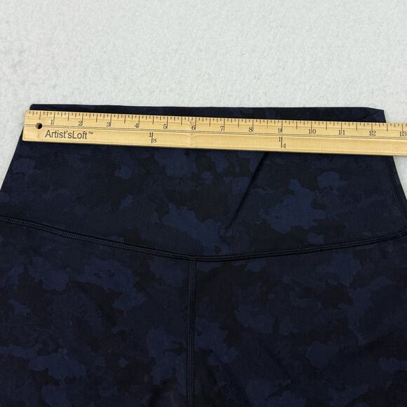 Lululemon Wunder Under Crop Legged Hi-Rise Luxtreme 21” Blue Camouflaged Size 8 - Picture 6 of 9